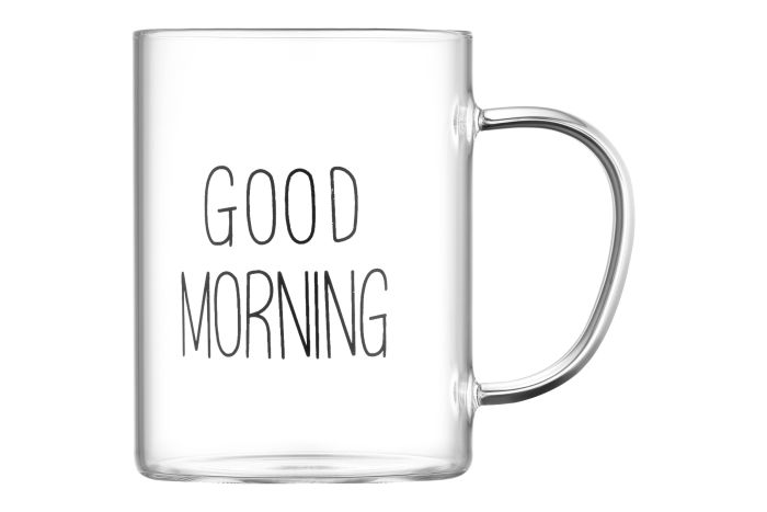Набор чашек с ручками Ardesto Good Morning, 420мл, 2шт, боросиликатное стекло, прозрачный