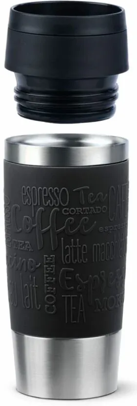 Термочашка Tefal Travel Mug Classic, 360мл, нержавеющая сталь, черный
