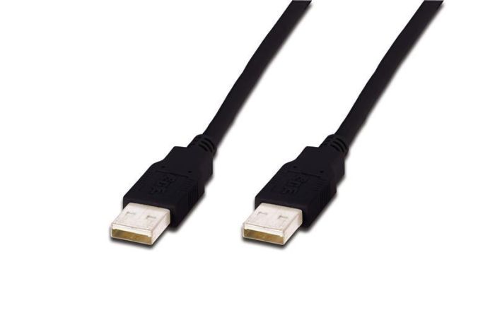 Кабель DIGITUS USB-A (M/M) зарядки/синхронизации, 1м, черный