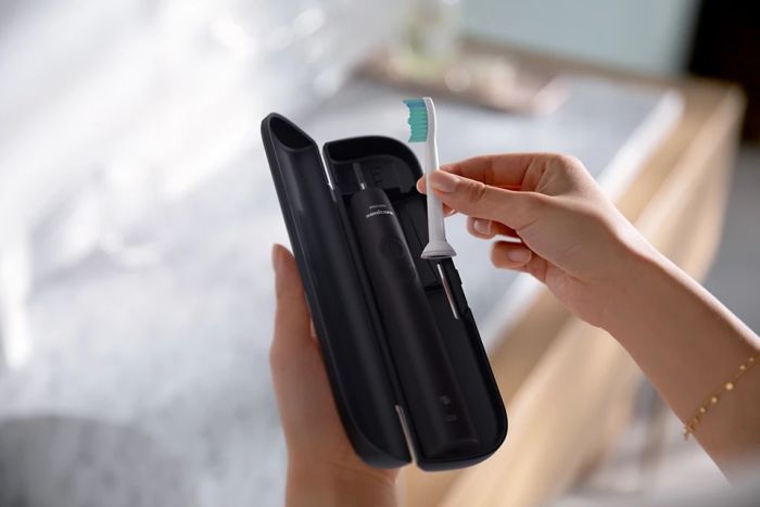 Щетка зубная электр. Philips Sonicare Gemini 3100, 31т. колеб/мин, насадок-1, футляр, черный