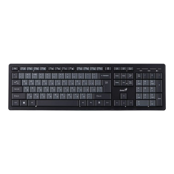 Комплект клавиатура и мышь Genius KM-8200, WL, EN/UKR, черный