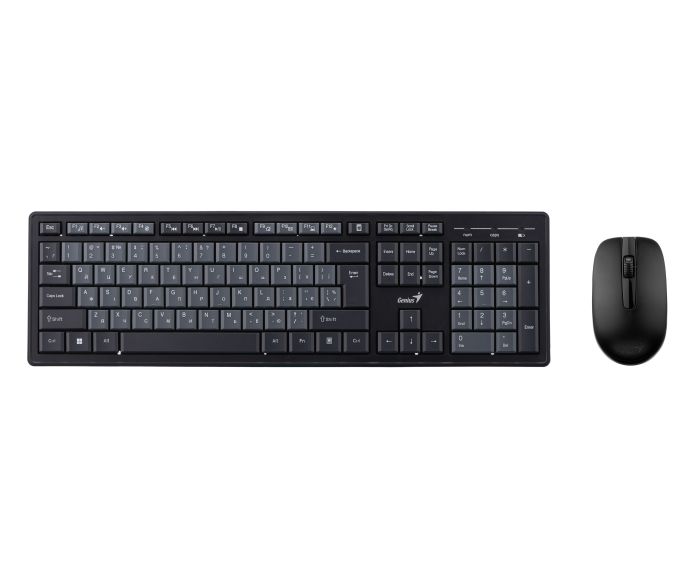 Комплект клавиатура и мышь Genius KM-8200, WL, EN/UKR, черный