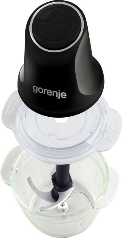 Измельчитель Gorenje, 500Вт, чаша-1000мл, стекло, черный