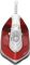 Утюг PHILIPS Series 2000, 2000Вт, 250мл, паровой удар -100гр, керам. подошва, красный