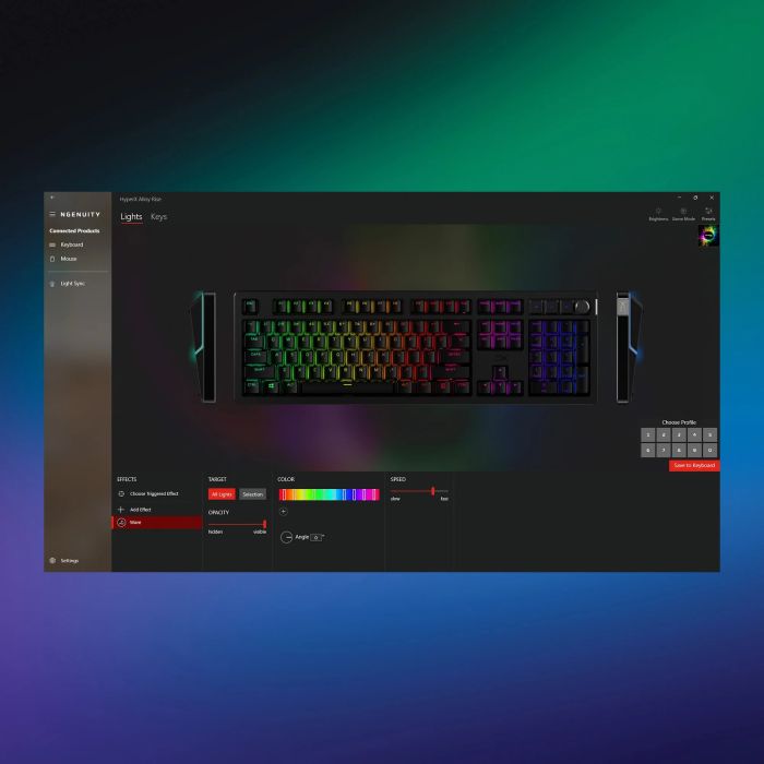 Клавиатура механическая HyperX Alloy Rise 106key, Red, USB-A, EN/UA, RGB, черный
