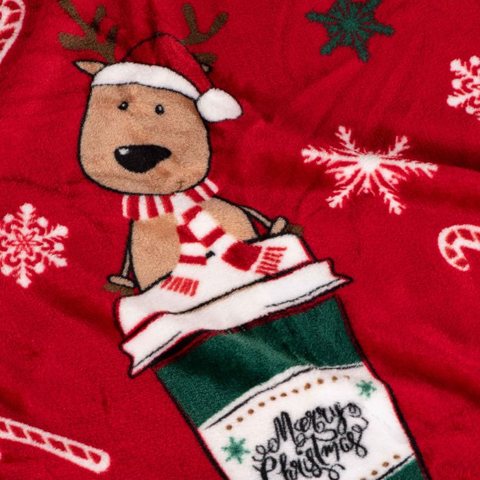 Плед Ardesto Christmas  Flannel 160х200см, 100% полиэстер, веселые олени