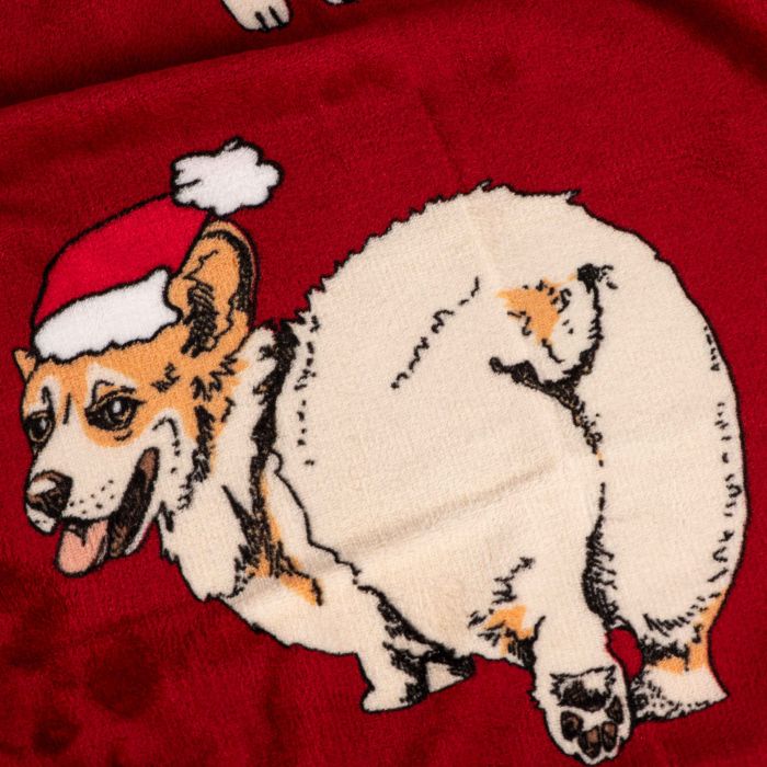 Плед Ardesto Christmas Flannel 160х200см, 100% полиэстер, рождественские корги