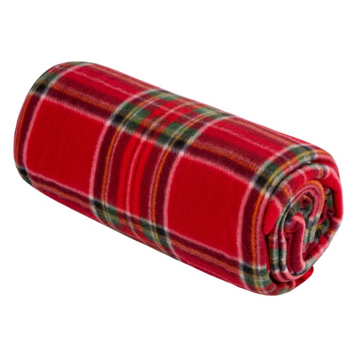 Плед Ardesto Christmas Fleece 130x160см, 100% полиэстер, клетка, красный
