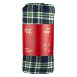 Плед Ardesto Christmas Fleece 130x160см, 100% поліестер, клітинка, зелений