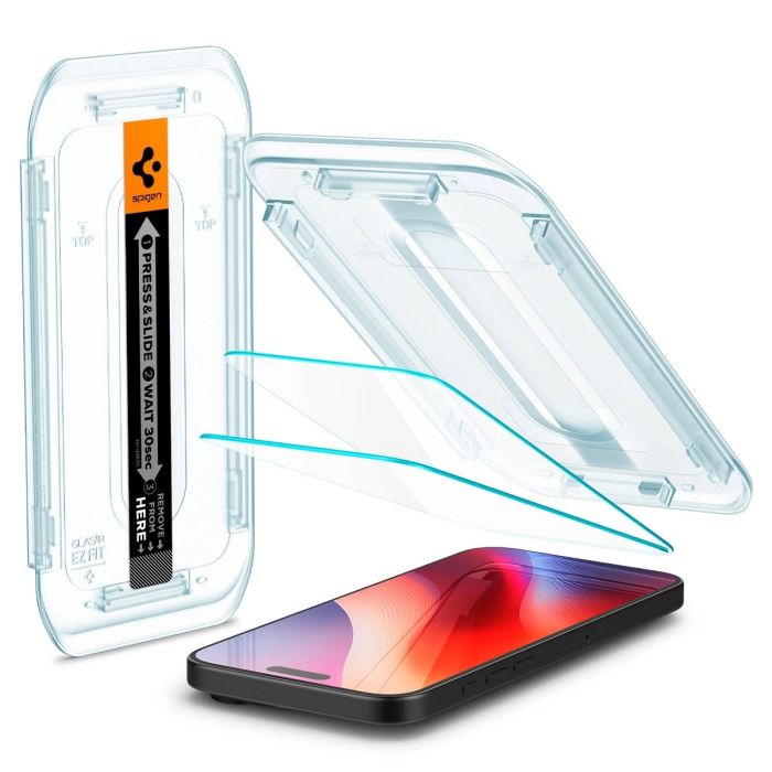 Скло Spigen для iPhone 17 Pro/ 17/16 Pro, Glas.tR EZ Fit, (2 Pack)