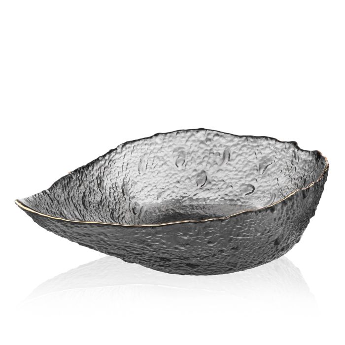Салатник Ardesto Leaf, 21.5см, стекло, серый