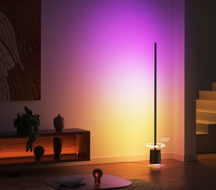 Торшер умный Govee H6079, 1500Lm, RGBICW, with speaker, WI-FI/Bluetooth, черный