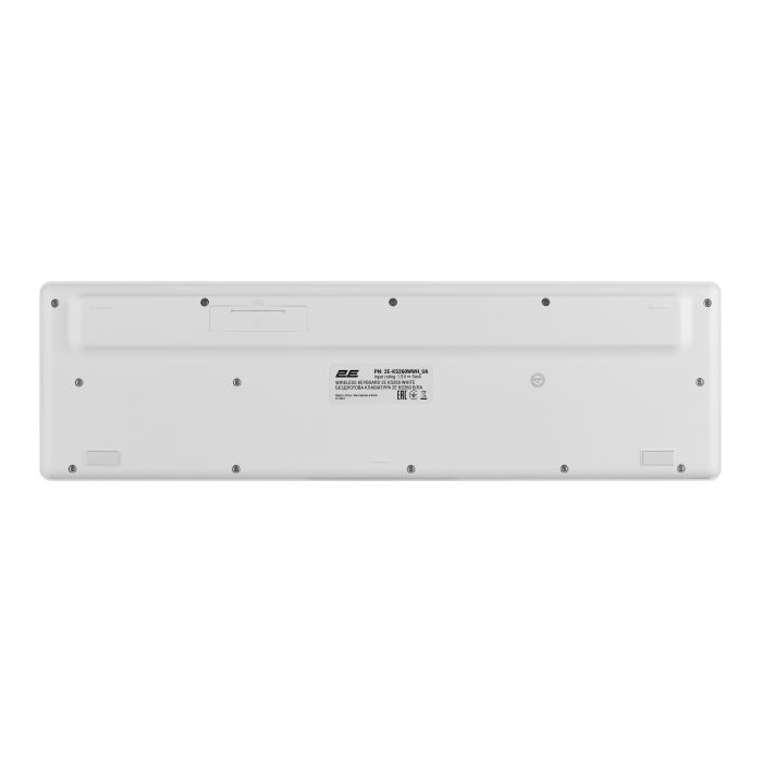 Клавіатура мембранна 2E KS260 106key, WL, EN/UK, білий