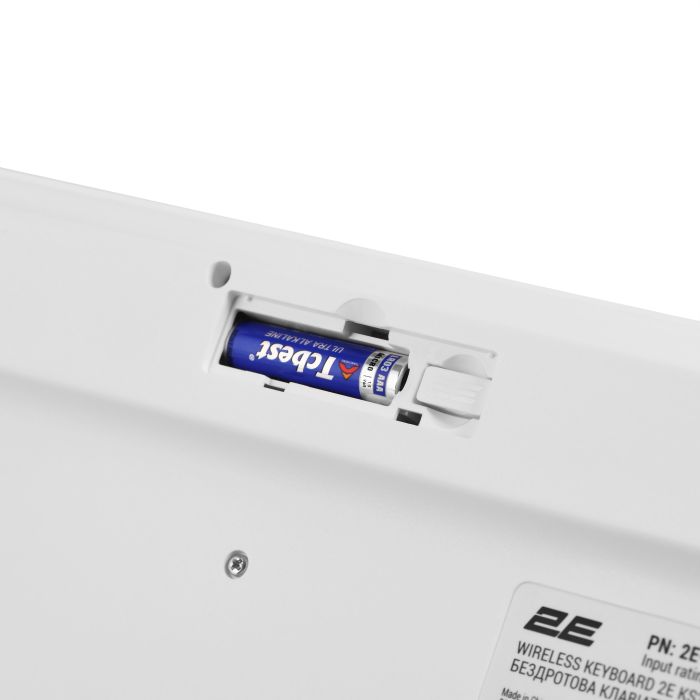 Клавіатура мембранна 2E KS260 106key, WL, EN/UK, білий
