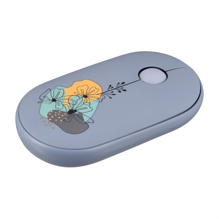 Миша 2E MF300 FLORA:MALLOW Silent WL BT, синій