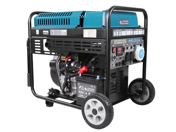 Генератор дизельний інверторний Konner&Sohnen KS 9500IDE ATSR, 230В, 9.5кВт, АВР(ATS), електростартер, 130кг