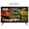 Телевизор 43" 2E QLED 4K 60Hz Smart Google TV Black