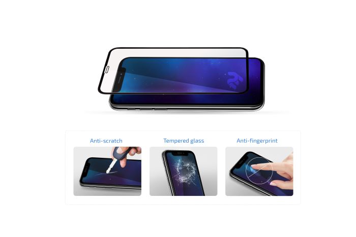 Захисне скло 2E для Apple iPhone 16 Pro(6.3), 2.5D FCFG, (1 Pack), чорна рамка