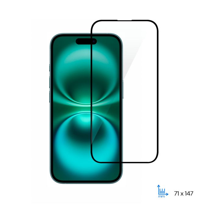 Захисне скло 2E для Apple iPhone 16(6.1), 2.5D FCFG, (1 Pack), чорна рамка