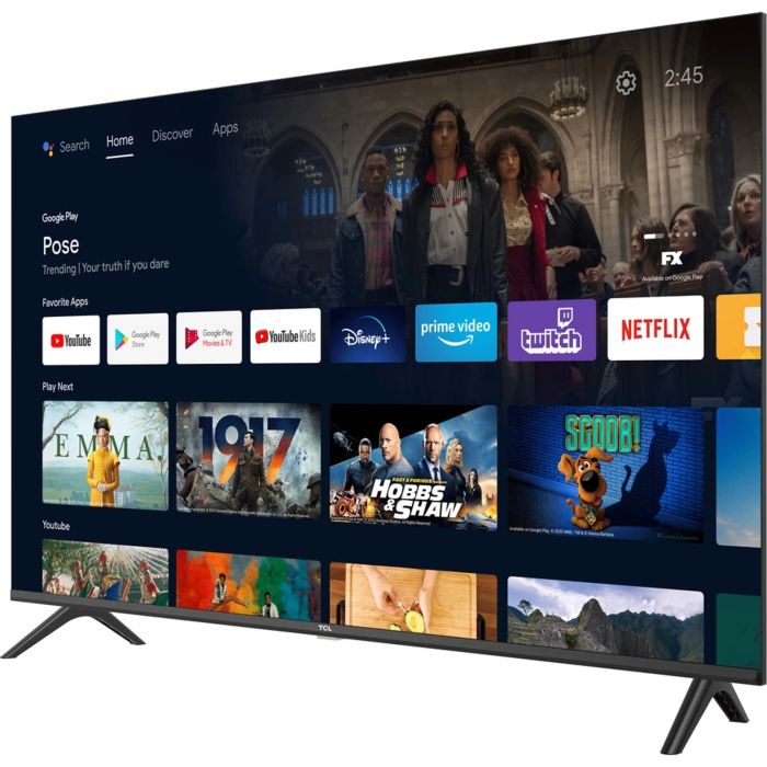 Телевизор 43" TCL LED FHD 60Hz Smart Android TV Black