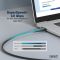 Кабель DIGITUS USB-C заряджання/синхронізації, USB 3.2 Gen 2, 10G, 100W, 4K, силіконовий, 1м, чорний