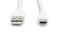 Кабель DIGITUS USB-A > USB-C заряджання/синхронізації, USB 2.0, 60W, силіконовий, 1м, білий