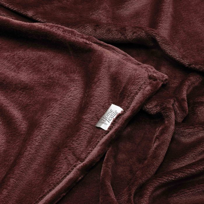 Плед Ardesto Flannel 200х220см, 100% поліестер, бургунді