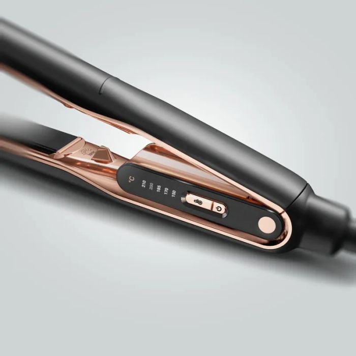 Випрямитель Rowenta Thermocare Ultimate Experience, темп.режимов-5, 150-210С, дисплей, керамика, черно-золотой