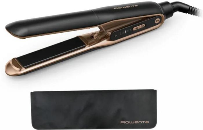 Випрямитель Rowenta Thermocare Ultimate Experience, темп.режимов-5, 150-210С, дисплей, керамика, черно-золотой