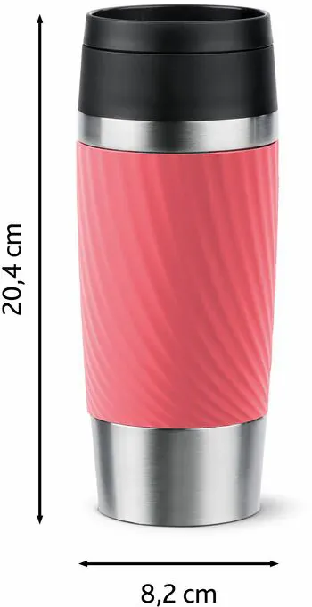 Термочашка Tefal Travel Mug Classic Twist, 0.36л, нержавеющая сталь, коралловый