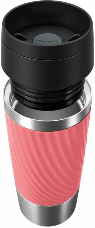 Термочашка Tefal Travel Mug Classic Twist, 0.36л, нержавеющая сталь, коралловый