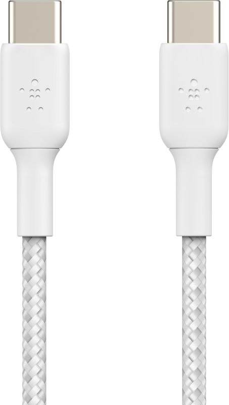 Кабель USB-C > USB-C зарядки/синхронизации Belkin 2м, 60Вт, Type-C, витой, белый