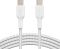 Кабель USB-C > USB-C заряджання/синхронізації Belkin 2м, 60Вт, Type-C, плетений, білий