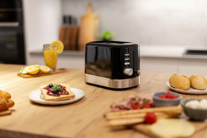 Gorenje toaster 850Вт, подогрев, разморозка, пластик, черный