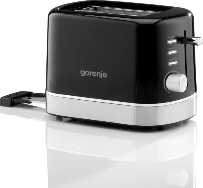 Gorenje toaster 850Вт, подогрев, разморозка, пластик, черный