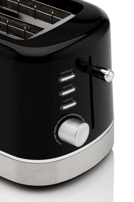 Gorenje toaster 850Вт, подогрев, разморозка, пластик, черный
