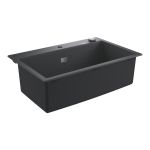 Мийка кухонна Grohe K700, граніт, прямокут., без крила, 780x510x220мм, чаша - 1, врізна, чорний граніт