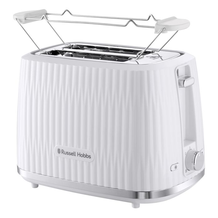 Тостер  Russell Hobbs Eden 800Вт, пластик, подогрев,разморозка, белый