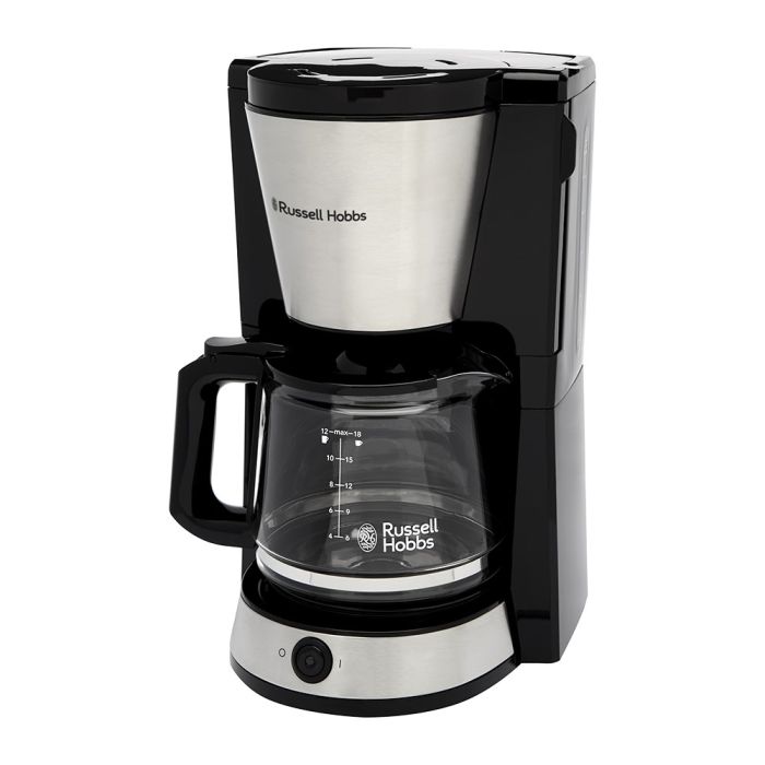 Кофеварка Russell Hobbs  капельная  Heaton, 1.25л, молотый, черно-серебристый