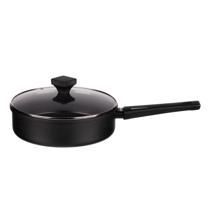 Сковорода глубокая с кришкой Ardesto Gemini Gourmet Andria, 24см, алюминий, черный