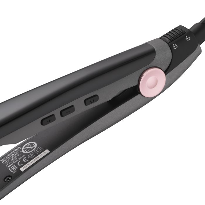 Випрямляч Ardesto Pink Touch, 32Вт, 110-200C, кераміка, сірий+рожевий