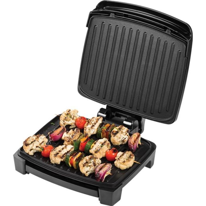 Гриль George Foreman прижимной Immersa Medium, 1300Вт, темп. режимов-1, съёмные пластины, металл, пластик, черный