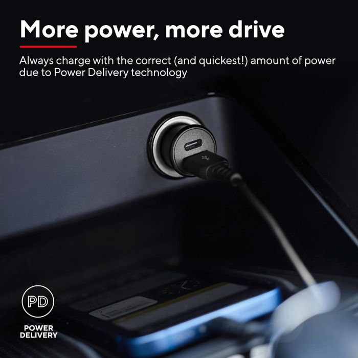 Зарядний пристрій автомобільний Trust 38Вт USB-A/USB-C PD, QC, чорний