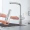 Змішувач для кухні Grohe Blue Home, довж.виливу - 223мм,  поворотний, витяжний, 1 важіль + сенсор, хром