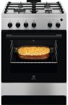 Плита Electrolux газова, 59л, 60x60см, чавун, нерж