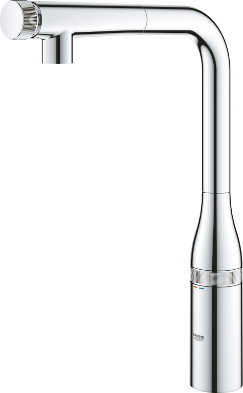 Смеситель для кухни Grohe Accent Smart Control, дл.излива - 199мм, поворотный/вытяжной, вентель/кнопка, хром