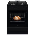 Плита Electrolux газовая, 59л, 60x60см, чугун, черный