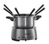 Електричне фондю Russell Hobbs Fiesta, ємність 2л, 1200Вт, 6 виделок в комплекті, нерж. сталь, сірий