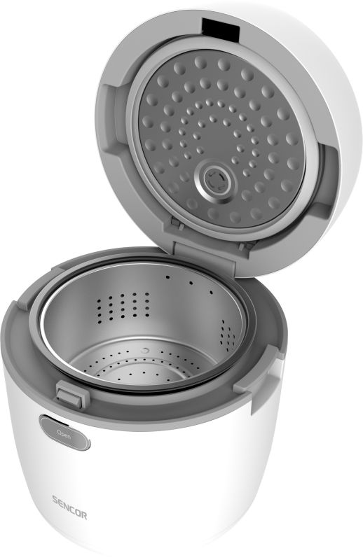 Рисоварка Sencor 350Вт, чаша-0.6л, LED дисплей, алюминий, пластик, белый