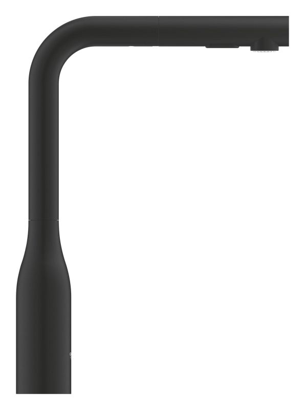 Змішувач для кухні Grohe Accent, довж.виливу - 204мм, поворотний, витяжний, 1 важіль, фантомний чорний